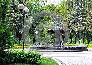 Fountain in the Mariinsky park photo