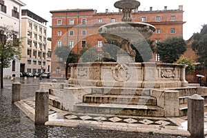 The fountain of Mastai square in Rome