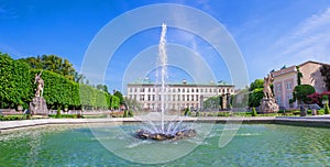 Fountain in Mirabell garden in Salzburg