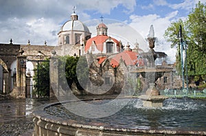Fountain in Morelia, Mexico photo