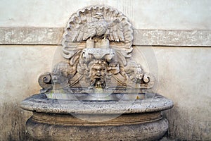 Fountain of the Mount of Piety in Rome, Italy