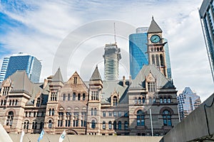 Fountain at Nathan Phillips Square and Toronto Sign photo