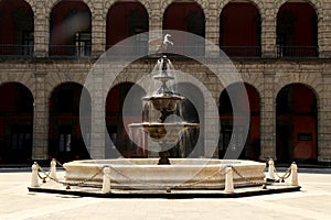 Fountain at National Palace Mexico City