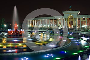 Fountain in National Park of Almaty