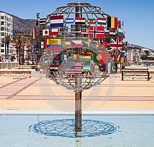 Fountain of the Nations sculpture on Paseo Maritimo, Los Boliches, Fuengirola photo