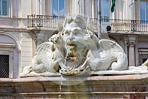 Fountain on the Navona square, Rome, Italy