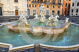 Fountain on the Navona square, Rome, Italy