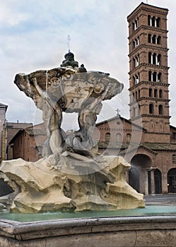 Fountain near the Basilica of Saint Mary in Cosmedin, Rome