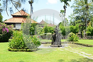 Fountain near main gate to Pura Taman Ayun Bali