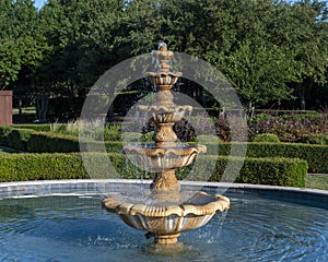 Fountain in a neighborhood park in the City of Frisco, Texas.