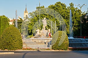 The Fountain of Neprune in Madrid photo