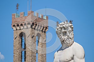 The Fountain of Neptune by Ammannati in Florence, Italy