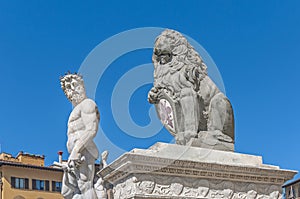 The Fountain of Neptune by Ammannati in Florence, Italy photo