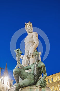 The Fountain of Neptune by Ammannati in Florence, Italy