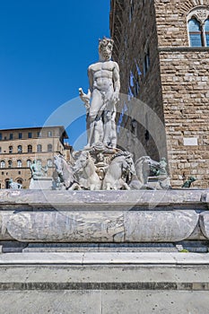 The Fountain of Neptune by Ammannati in Florence, Italy photo
