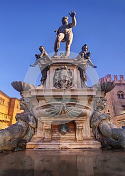 Fountain of Neptune in Bologna