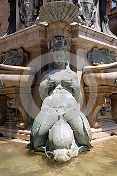 Fountain of Neptune in Bologna