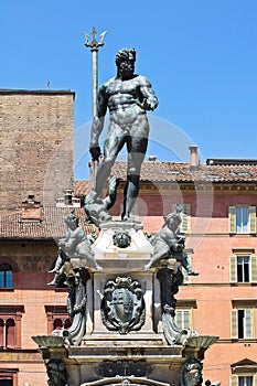 Fountain of Neptune. Bologna. Emilia-Romagna. Ital