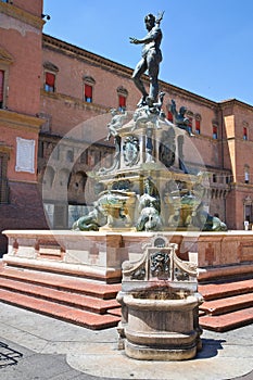 Fountain of Neptune. Bologna. Emilia-Romagna. Ital