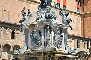 Fountain of Neptune. Bologna. Emilia-Romagna. Italy.