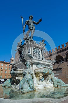 Fountain of Neptune in Bologna, Italy