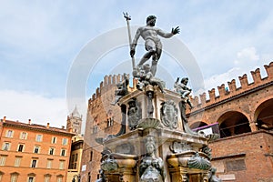 Fountain of Neptune. Bologna, Italy