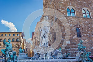 Fountain of Neptune, Florence Italy.