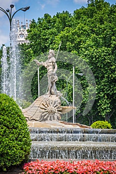 Fountain of Neptune Fuente de Neptuno one of the most famous l photo