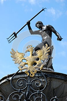 Fountain of the Neptune in Gdansk ( Poland )