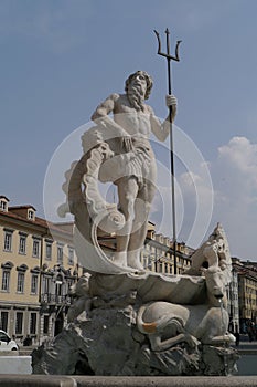 The fountain of Neptune the god of the Sea