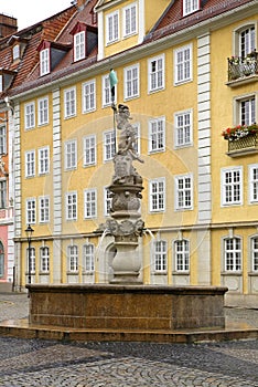 Fountain of Neptune in Gorlitz. Germany photo