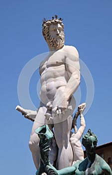 Fountain of Neptune on the Piazza della Signoria in Florence