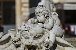 Fountain of Neptune at Piazza Navona in Rome