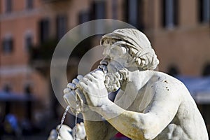 Fountain of Neptune, Piazza Navona, Rome, Italy