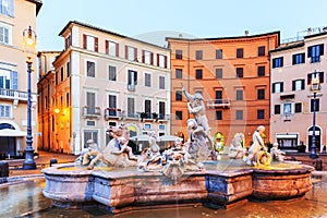 Fountain Of Neptune. Rome, Italy