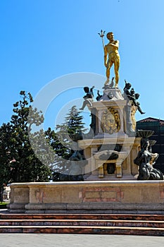 Fountain of the Neptune on the Theater square in Batumi, Georgia