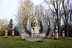 Fountain with Neptune and Tritons statues, Konopiste, Benesov, Czech Republic