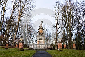 Fountain with Neptune and Tritons statues, Konopiste, Benesov, Czech Republic