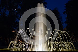 Fountain in night