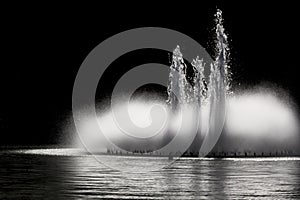 Fountain at night