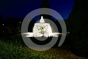 Fountain by night