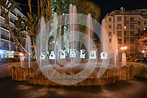 San Remo welcome sign public fountain photo