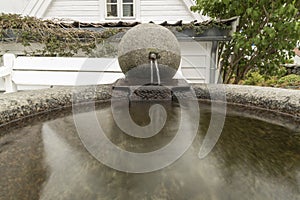 Fountain in Old Town of Stavanger Norway