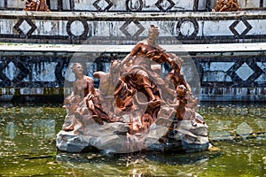 Fountain at palace gardens of La Granja de san Ildefons photo