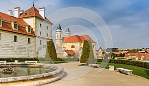 Fountain on the palace square in Valtice