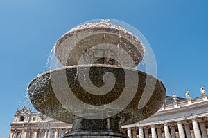 The fountain in Papal Basilica of Saint Peter in the Vatican