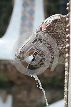 Fountain in Parc Guell - Barcelona