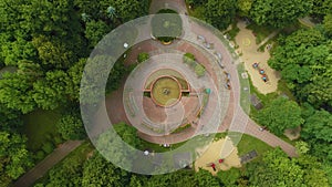 Fountain Park Of Culture Slupsk Fontanna Park Kultury Aerial View Poland