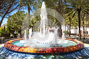 Fountain in the park Mija,Spain