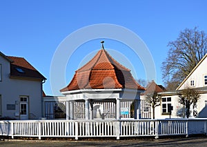 Fountain in Park in the Old Town of Bad Berka, Thuringia